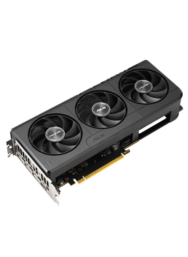 أسوس - Prime GeForce RTX 5060 OC 8GB GDDR7 Graphics Card, Blackwell, 3840 CUDA Cores, 2595 MHz Boost, PCIe 4.0, Triple Fan, Dual BIOS, DLSS 4, Ray Tracing, HDMI 2.1b, 3x DP 2.1b, 2.5-Slot, 8-Pin Power, Black | 90YV0N10-M0NA00 - Image 1
