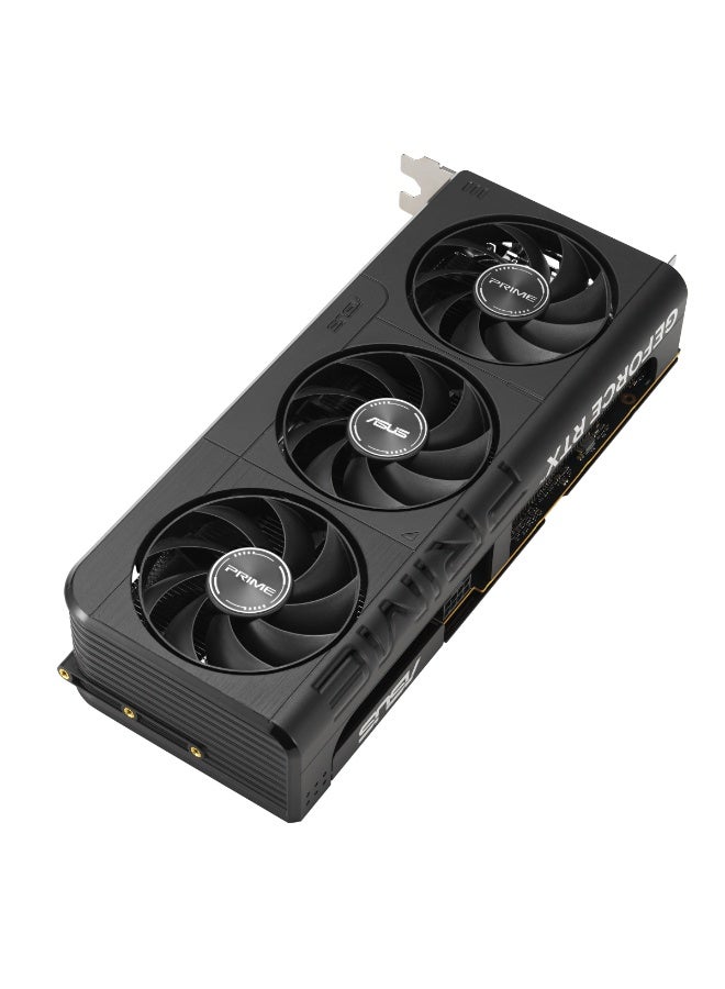 أسوس - Prime GeForce RTX 5060 OC 8GB GDDR7 Graphics Card, Blackwell, 3840 CUDA Cores, 2595 MHz Boost, PCIe 4.0, Triple Fan, Dual BIOS, DLSS 4, Ray Tracing, HDMI 2.1b, 3x DP 2.1b, 2.5-Slot, 8-Pin Power, Black | 90YV0N10-M0NA00 - Image 1