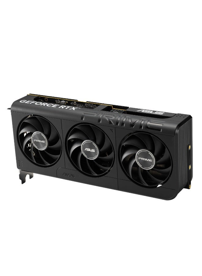 أسوس - Prime GeForce RTX 5060 OC 8GB GDDR7 Graphics Card, Blackwell, 3840 CUDA Cores, 2595 MHz Boost, PCIe 4.0, Triple Fan, Dual BIOS, DLSS 4, Ray Tracing, HDMI 2.1b, 3x DP 2.1b, 2.5-Slot, 8-Pin Power, Black | 90YV0N10-M0NA00 - Image 1