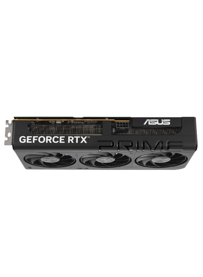 أسوس - Prime GeForce RTX 5060 OC 8GB GDDR7 Graphics Card, Blackwell, 3840 CUDA Cores, 2595 MHz Boost, PCIe 4.0, Triple Fan, Dual BIOS, DLSS 4, Ray Tracing, HDMI 2.1b, 3x DP 2.1b, 2.5-Slot, 8-Pin Power, Black | 90YV0N10-M0NA00 - Image 1