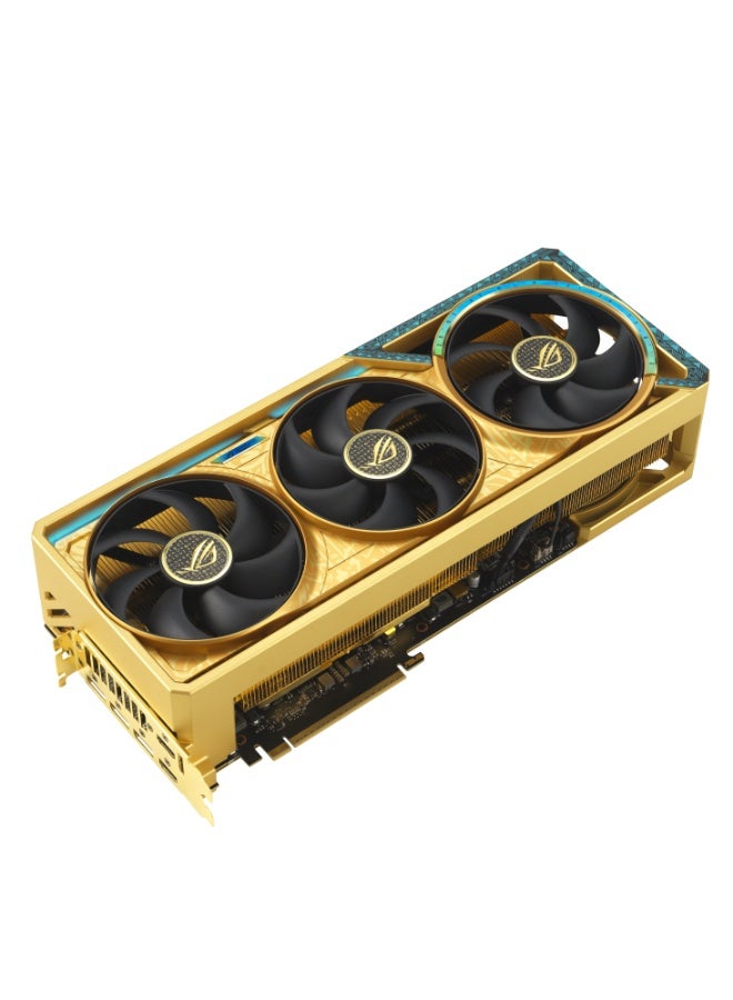 ASUS ROG Astral GeForce RTX 5090 Dhahab OC Edition 32GB GDDR7 Graphics Card, Quad-Fan Cooling, 6.5g 24K Gold Plated, Arabic Calligraphy Design, 21760 CUDA Cores, Boost Clock 2610 MHz, HDMI 2.1b & DisplayPort 2.1b, GPU Tweak III, Premium Collector’s Edition, Gold & Black (24K Gold-Plated Dhahab Edition) | 90YV0LW6-M0NM00 - Image 2