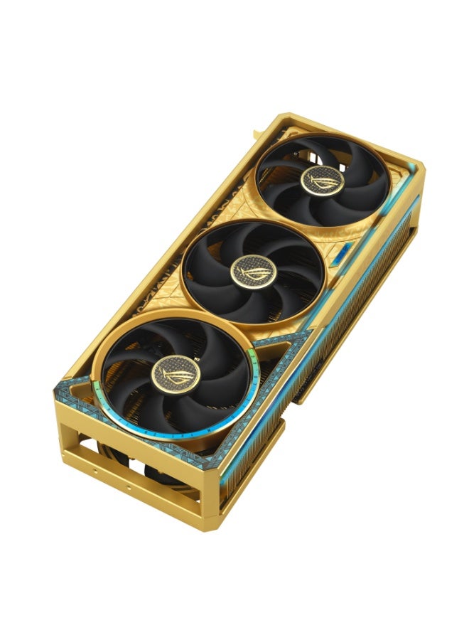 ASUS ROG Astral GeForce RTX 5090 Dhahab OC Edition 32GB GDDR7 Graphics Card, Quad-Fan Cooling, 6.5g 24K Gold Plated, Arabic Calligraphy Design, 21760 CUDA Cores, Boost Clock 2610 MHz, HDMI 2.1b & DisplayPort 2.1b, GPU Tweak III, Premium Collector’s Edition, Gold & Black (24K Gold-Plated Dhahab Edition) | 90YV0LW6-M0NM00 - Image 3