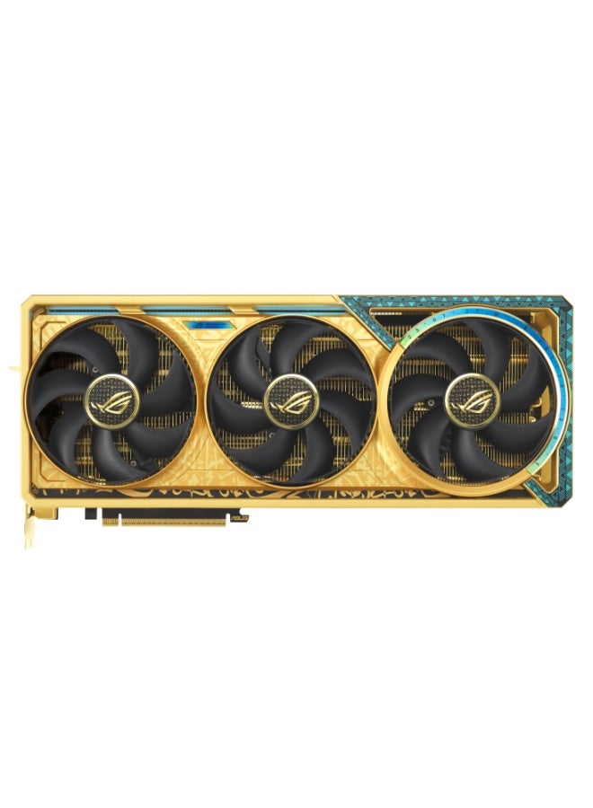 ASUS ROG Astral GeForce RTX 5090 Dhahab OC Edition 32GB GDDR7 Graphics Card, Quad-Fan Cooling, 6.5g 24K Gold Plated, Arabic Calligraphy Design, 21760 CUDA Cores, Boost Clock 2610 MHz, HDMI 2.1b & DisplayPort 2.1b, GPU Tweak III, Premium Collector’s Edition, Gold & Black (24K Gold-Plated Dhahab Edition) | 90YV0LW6-M0NM00 - Image 4