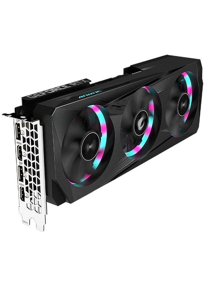 GIGABYTE AORUS GeForce RTX 3050 ELITE 8GB GDDR6 128-bit PCIe 4.0 Graphics Card, 2560 CUDA Cores, 1.86 GHz Boost Clock, WINDFORCE 3X Cooling with Triple 80mm Fans, 2x DisplayPort 1.4a & 2x HDMI 2.1, 8K Resolution Support, RGB Fusion 2.0, 8-Pin + 6-Pin Power, Black | GV-N3050AORUS E-8GD  - Image 4
