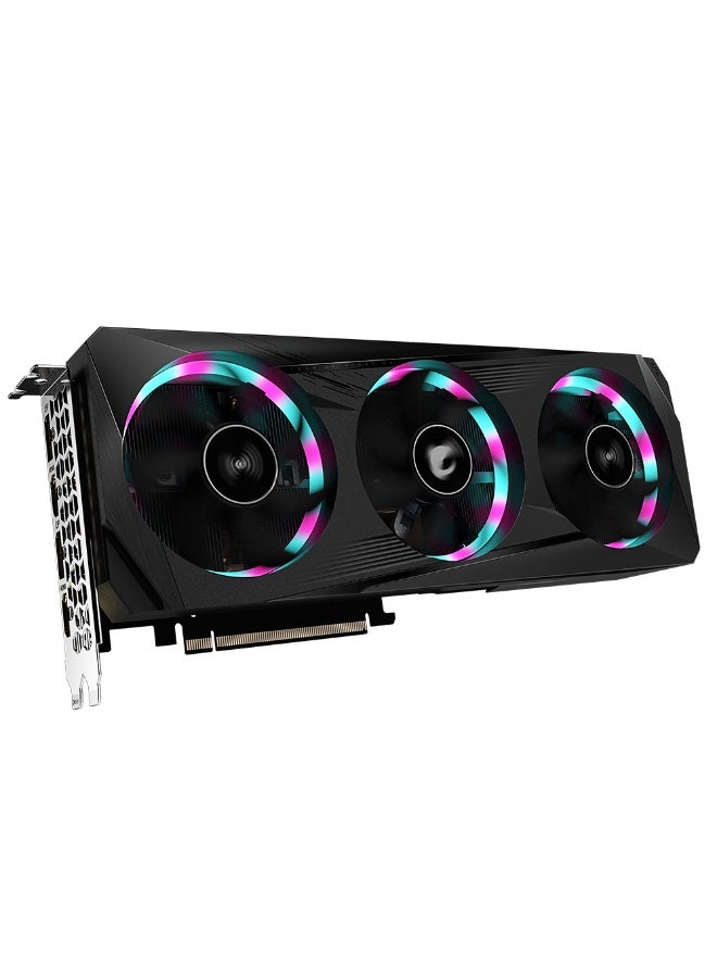 GIGABYTE AORUS GeForce RTX 3050 ELITE 8GB GDDR6 128-bit PCIe 4.0 Graphics Card, 2560 CUDA Cores, 1.86 GHz Boost Clock, WINDFORCE 3X Cooling with Triple 80mm Fans, 2x DisplayPort 1.4a & 2x HDMI 2.1, 8K Resolution Support, RGB Fusion 2.0, 8-Pin + 6-Pin Power, Black | GV-N3050AORUS E-8GD  - Image 3