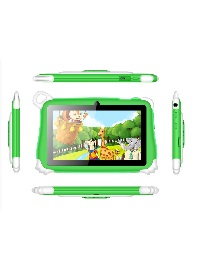 C idea 7-Inch IPS Smart Tablet for Kids CM86 Wi-Fi Bluetooth GPS 8GB RAM 256 ROM Edge Proof Children Education Android Tab with Built-in Foldable Stand Dual Camera Game Tab Green  - Image 3