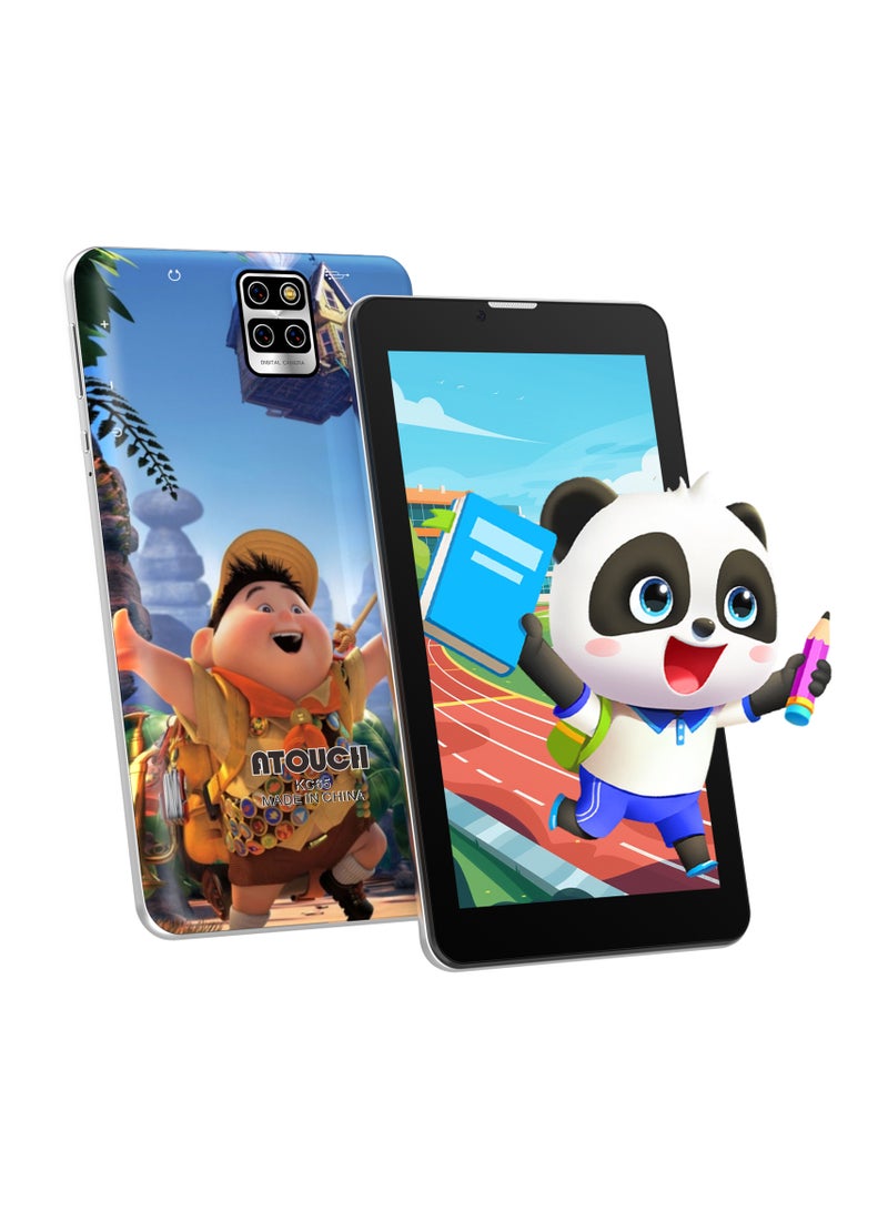 ATOUCH KC65 7-inch Kids Tablet – 5G Wi-Fi 8GB RAM 256GB ROM IPS Touch Screen Dual Sim Network Silicone Case with Popup Stand & Handbag Blue - Image 3