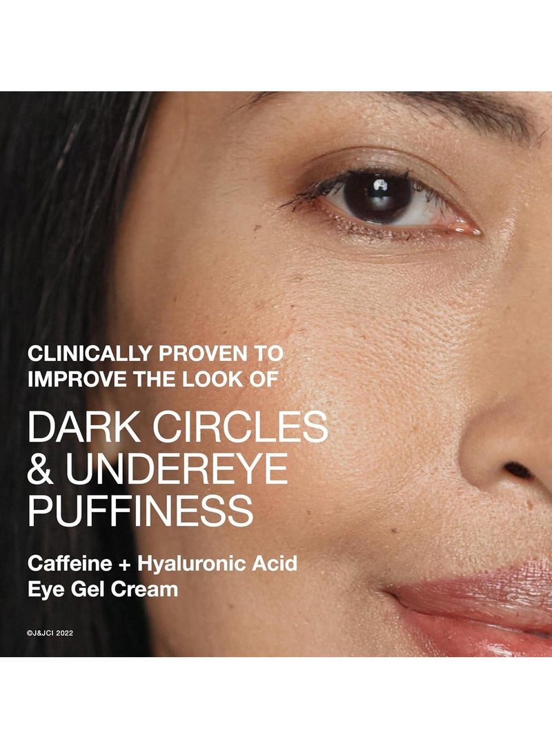 نيوتروجينا Neutrogena Hydro Boost + Eye Cream for Dark Circles & Puffiness, Under Eye Cream with Caffeine, Hyaluronic Acid and Peptides, Fragrance Free, 0.5 oz 0.5 ozounce  - Image 3