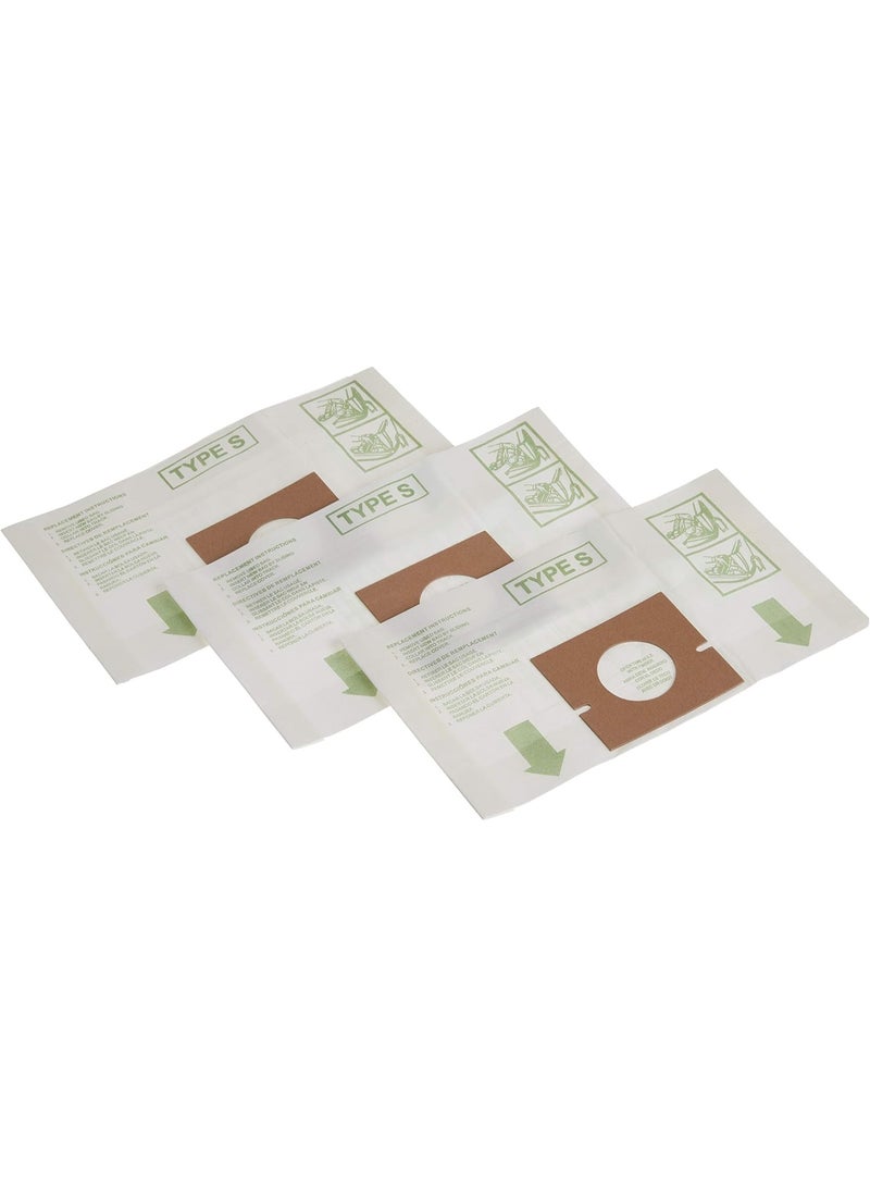 هوفر Hoover Vacuum Cleaner Bags for Canister Vacs, Pack of 3, White, Type S, Part # 4010064, Hoover Vacuum Bags Refill 3 White  - Image 1