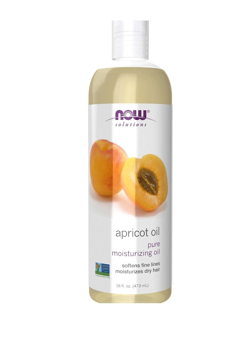 Now Foods NOW Foods Solutions, Apricot Kernel Oil, Hair Moisturizer, Rejuvenating Skin Oil, Softens Fine Lines, 16-Ounce 16 fl ozFluid Ounce  - Image 1