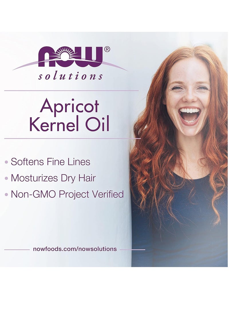 Now Foods NOW Foods Solutions, Apricot Kernel Oil, Hair Moisturizer, Rejuvenating Skin Oil, Softens Fine Lines, 4-Ounce 04 fl ozFluid Ounce  - Image 2