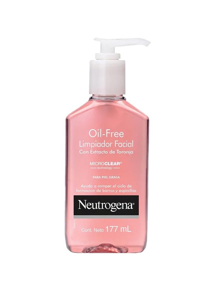 Neutrogena Neutrogena Oil-Free Pink Grapefruit Pore Cleansing Acne Wash and Daily Liquid Facial Cleanser with 2% Salicylic Acid Acne Medicine and Vitamin C, 6 fl. Oz 177 mlml - Image 1