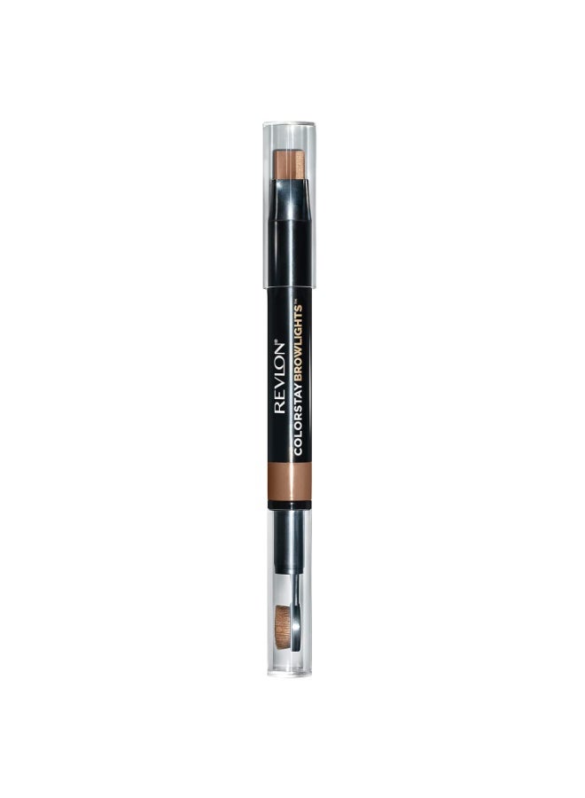 ريفلون Revlon Colorstay Browlights Pencil, Eyebrow Pencil & Brow Highlighter, 0.55 Lb, Soft Brown Soft Brown - Image 1