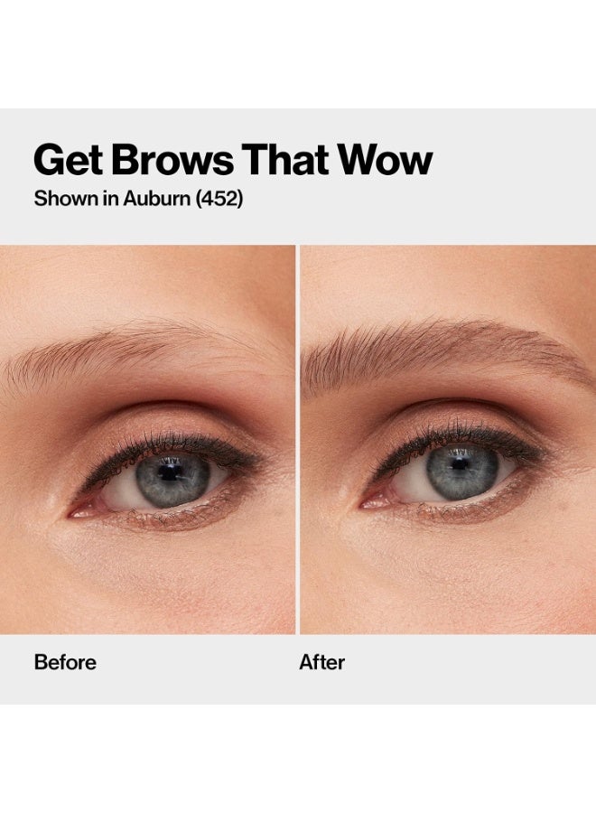 ريفلون Revlon ColorStay Micro Eyebrow Pencil with Built In Spoolie Brush, Infused with Argan and Marula Oil, Waterproof, Smudgeproof, 452 Auburn, 0.003 oz Auburn - Image 5