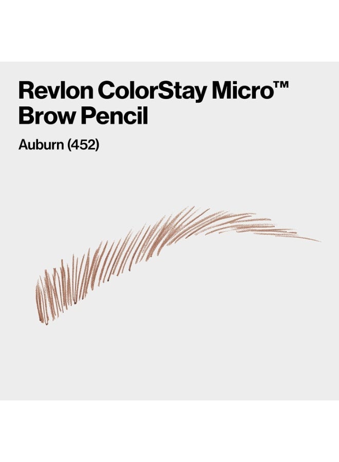 ريفلون Revlon ColorStay Micro Eyebrow Pencil with Built In Spoolie Brush, Infused with Argan and Marula Oil, Waterproof, Smudgeproof, 450 Blonde, 0.003 oz Blonde - Image 2