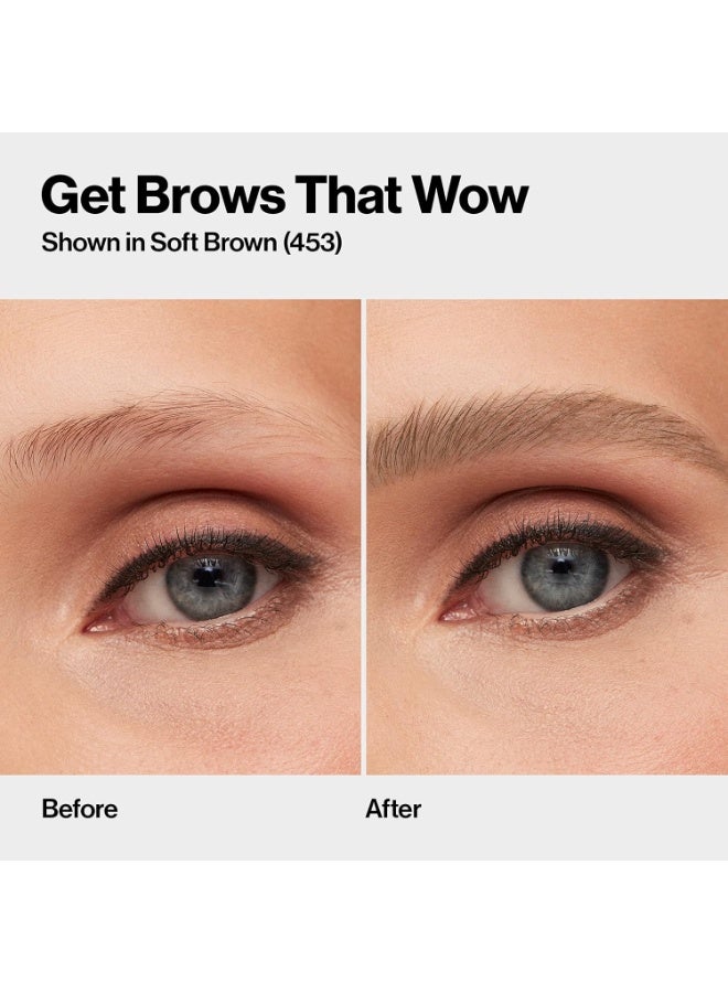 ريفلون Revlon ColorStay Micro Eyebrow Pencil with Built In Spoolie Brush, Infused with Argan and Marula Oil, Waterproof, Smudgeproof, 453 Soft Brown, 0.003 oz Soft Brown - Image 5