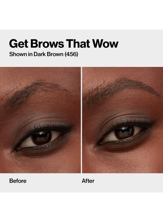 ريفلون قلم حواجب ريفلون كولور ستاي ميكرو مع فرشاة سبولي مدمجة، مشبع بزيت الأركان وزيت المارولا، مقاوم للماء، مقاوم للتلطخ، 456 بني داكن، 0.003 أونصة - Image 5