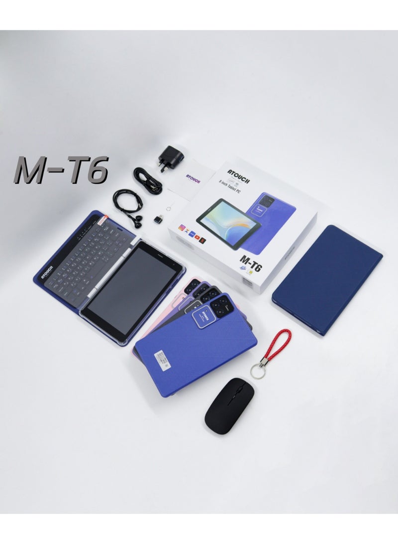 ATOUCH M-T6 8-inch IPS Screen Tablet PC with Keyboard Mouse and Blue-Cover 12GB RAM 512GB ROM Dual SIM 5G Network Android WiFi Slim Tab Grey  - Image 4
