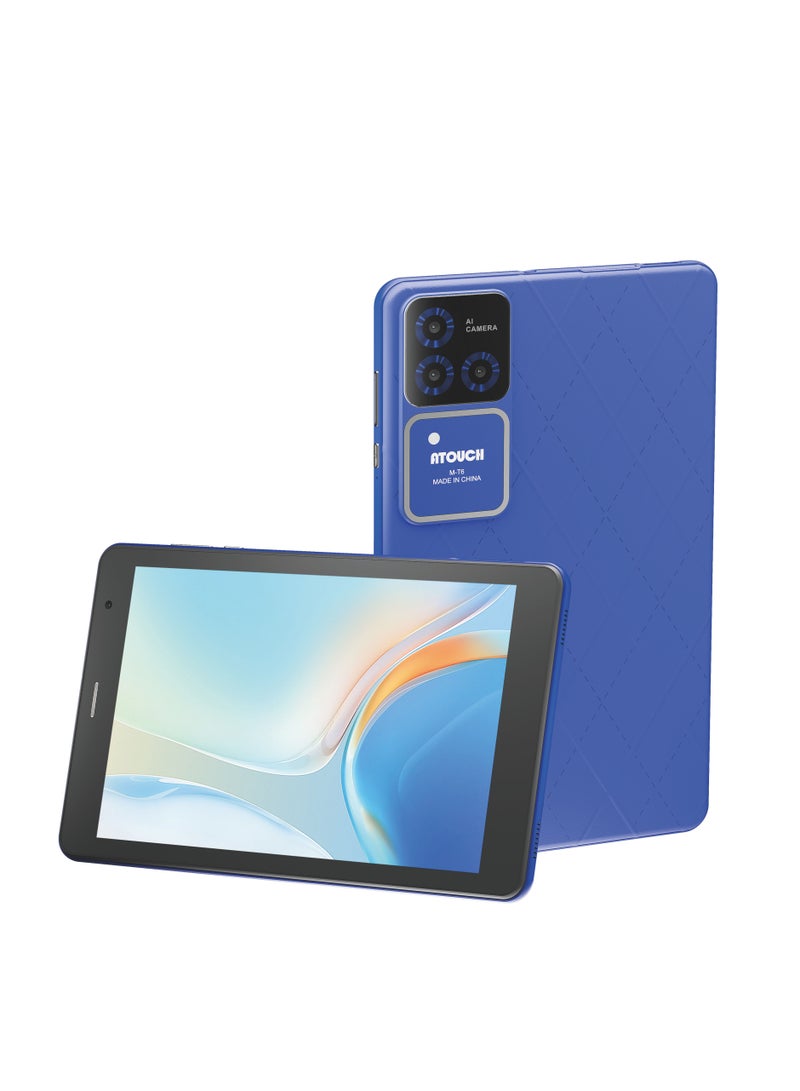 ATOUCH M-T6 8-inch IPS Screen Tablet PC with Keyboard Mouse and Blue-Cover 12GB RAM 512GB ROM Dual SIM 5G Network Android WiFi Slim Tab Blue  - Image 1