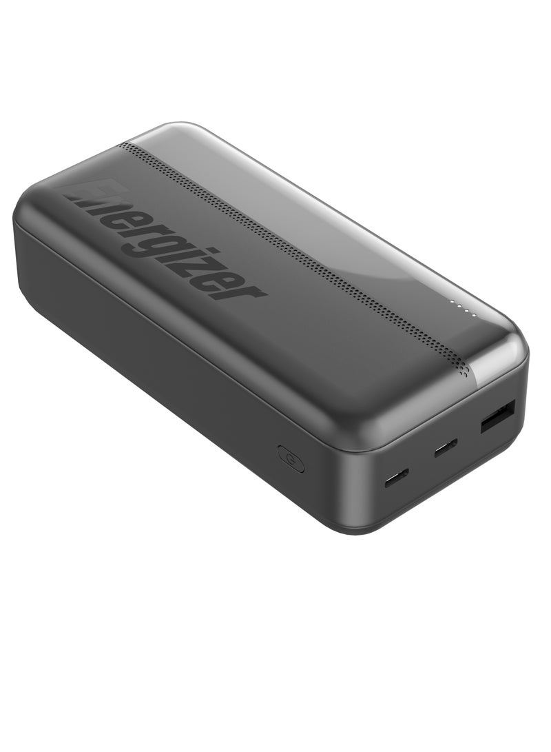 Energizer 30000 mAh Energizer Max 30,000mAh Power Bank /15W/ Input - 1 x USB C, Output -2 x USB C & 1 x USB  A Black  - Image 1