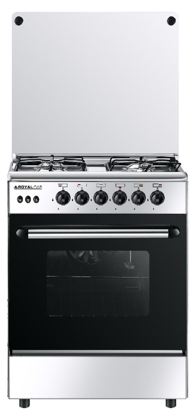 رويال Royal Gas Freestanding Cooker – Speed – Fan – Venturi – 4 Burners – 60 × 60 – 2010315 SP60-E-SS-V Stainless steel Glossy - Image 1