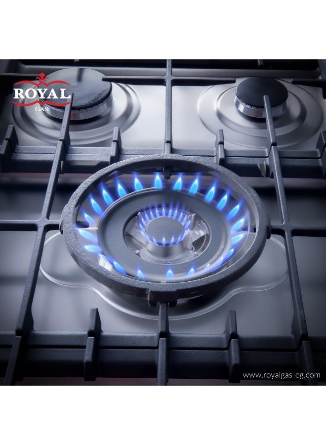 رويال Royal Gas Freestanding Cooker – Master Chief – Sensor – CubCap – 5 Burners – Cast Iron – 60 × 90 – 2010186 MC90-C-SS-DFSVS Stainless steel Brushed - Image 3