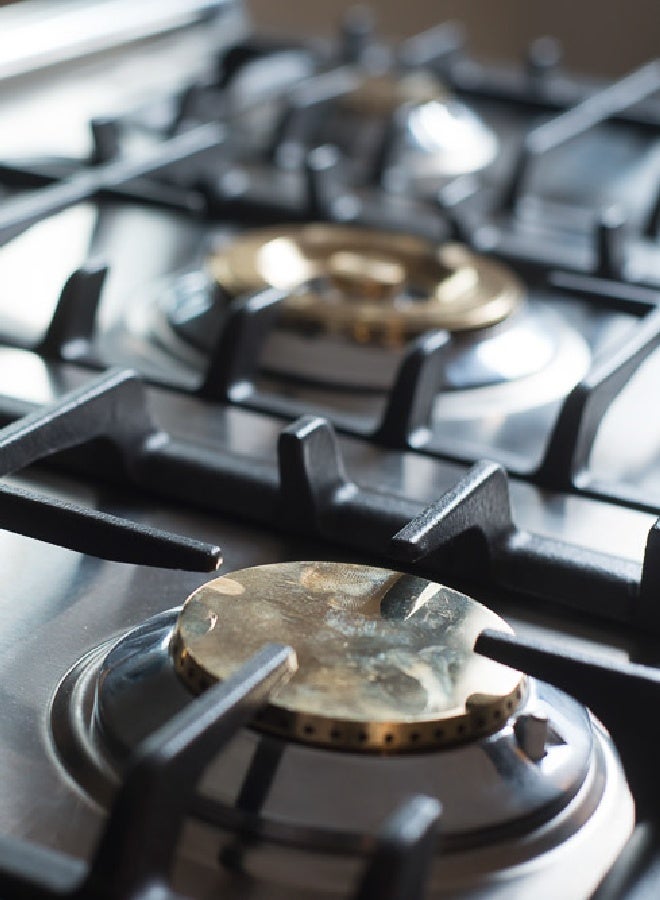 رويال Royal Gas Freestanding Cooker – Bright – Fan – Sabaf – Cast Iron – 5 Burners – 60 × 90 – 2010333 BR90-C-SS-MV Stainless steel Glossy - Image 5