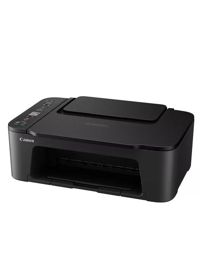 Canon PIXMA TS3720 Wireless Inkjet All-in-One Printer, 7.7 (black) / 4.0 (colour) Images Per Minute, 60-Sheet Capacity, 1.5" Segment LCD Screen, Chromebook compatible, Dual Band Wi-Fi, TS3720 Black - Image 2