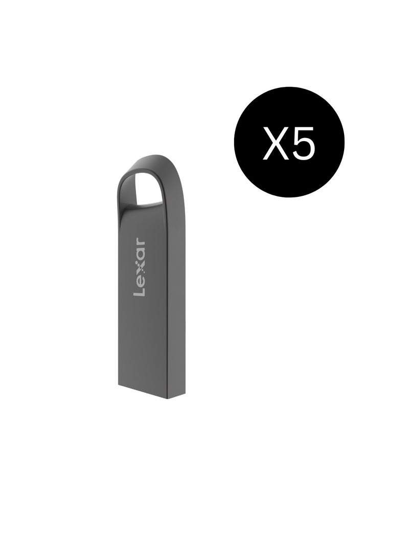 Lexar Bundle Of 5 JumpDrive E21 USB 2.0 Flash Drive  - 64 GB - Image 1