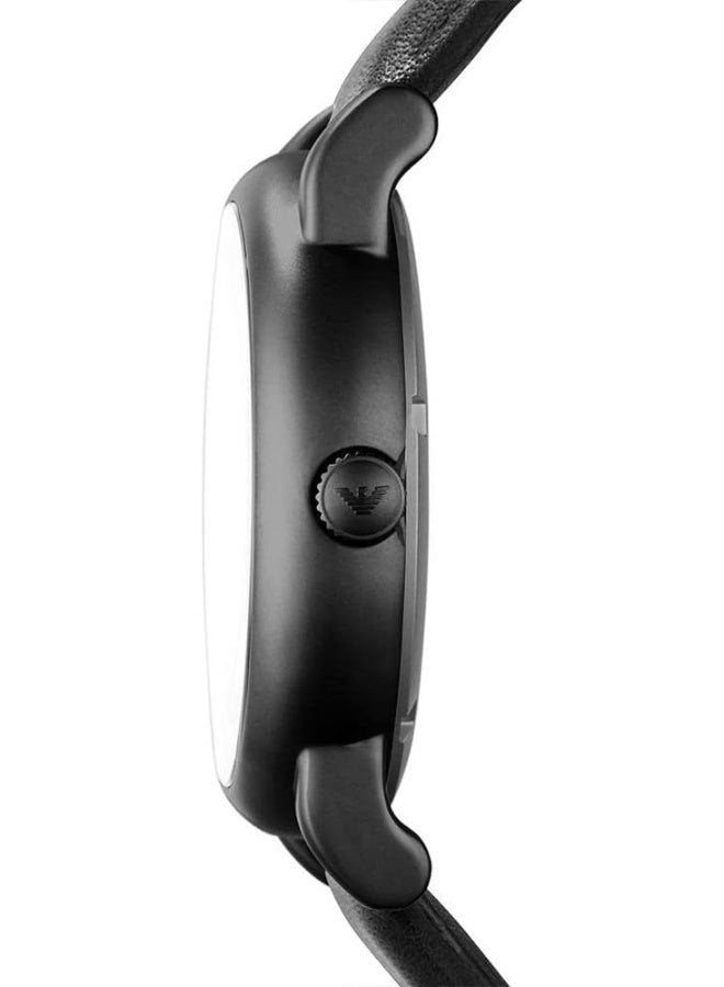 EMPORIO ARMANI Men's Emporio Armani Men's Automatic Black Leather Watch AR60012  - Image 2