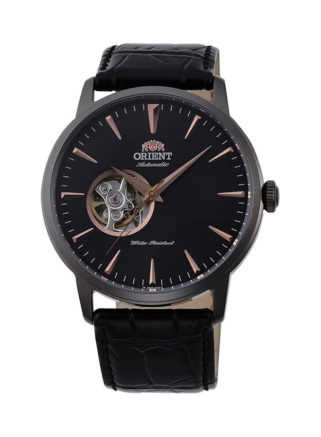 أورينت Men's Mechanical Classic Men's Watch TAG02001B0, Open Heart, Black Dial, 41mm, 50M WR - Image 1