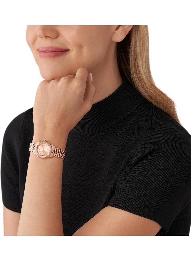 Girls' Women's Lexington Rose Gold-Tone Stainless Steel Bracelet Watch MK4739