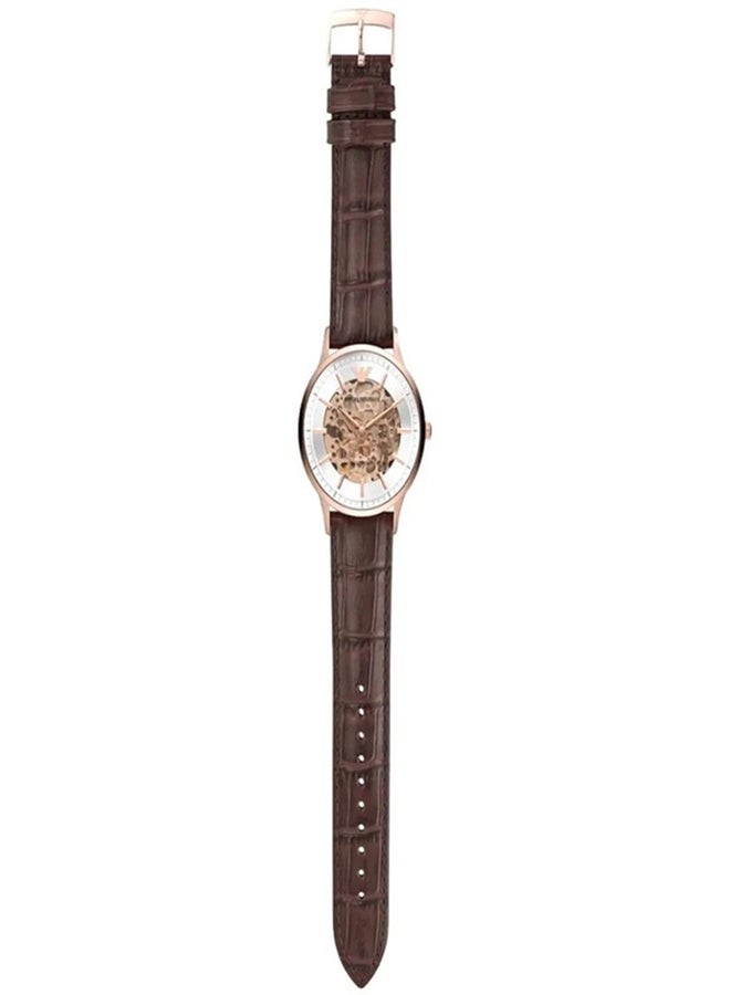 EMPORIO ARMANI Men's Emporio Armani Men's Automatic Black Leather Watch AR60039  - Image 4