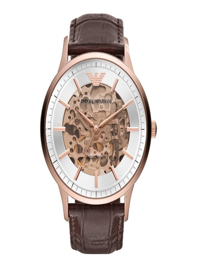 EMPORIO ARMANI Men's Emporio Armani Men's Automatic Black Leather Watch AR60039  - Image 1