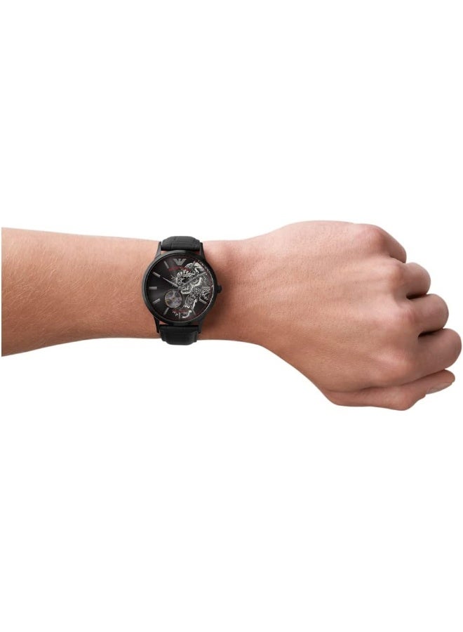 Men's Men's Automatic Black-Tone Stainless Steel Watch AR60046