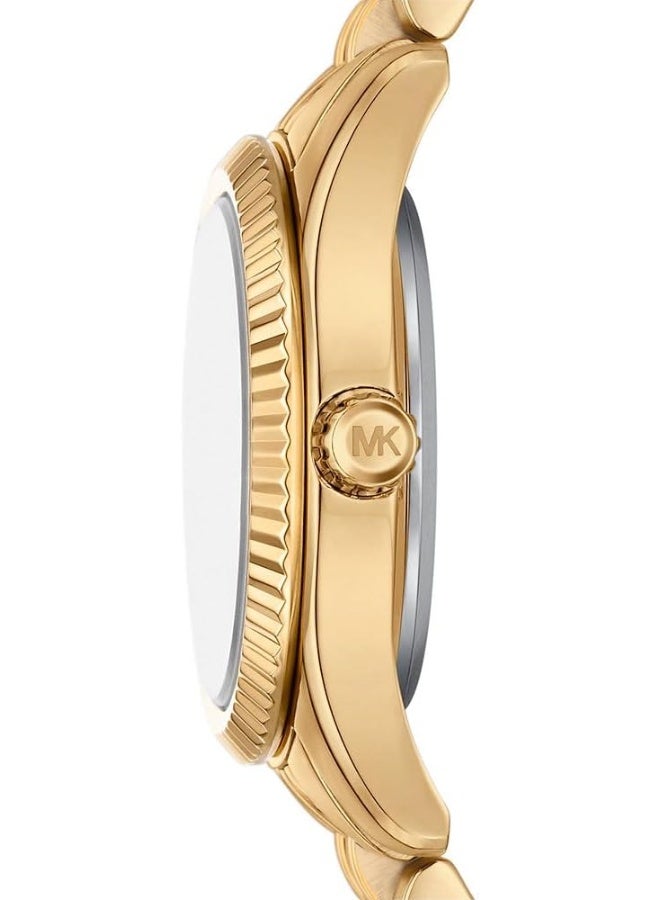 Michael Kors Girls' Women's Watch Lexington Three-Hand Gold-Tone Stainless Steel MK4813 - Image 4