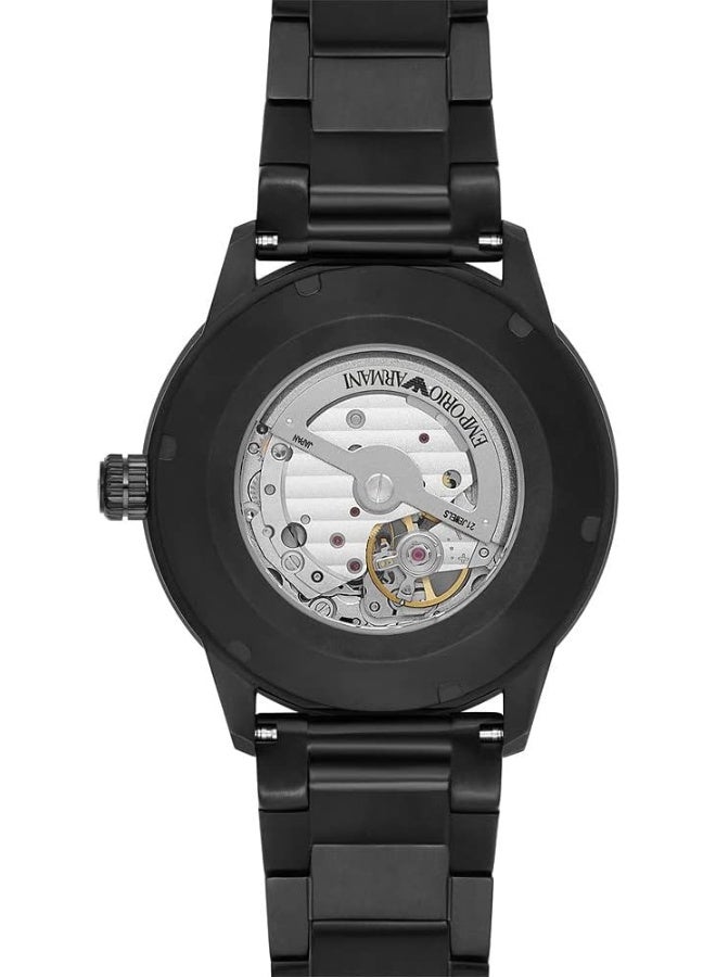 EMPORIO ARMANI Men's Men's Automatic, Black-Tone Stainless Steel Watch AR60054  - Image 4