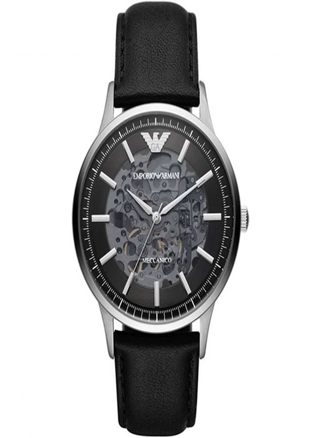 EMPORIO ARMANI Men's Emporio Armani Men's Automatic Black Leather Watch AR60038  - Image 1