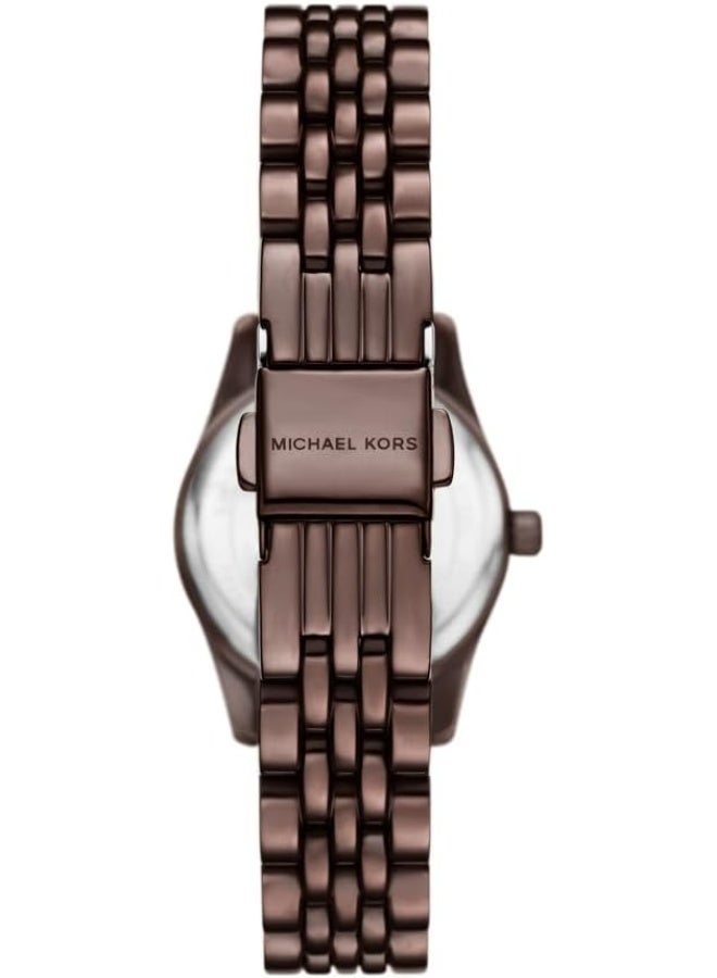 مايكل كورس Women's Lexington Analog Quartz Watch for Women, 26 mm Case Diameter, Rose Gold/Brown MK4844 - Image 3