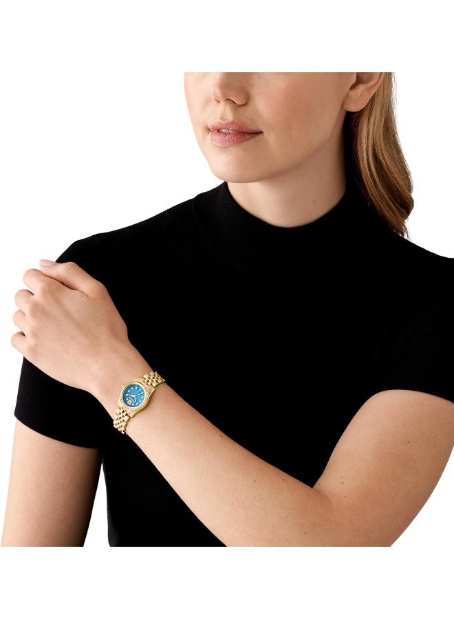 Michael Kors Women's Lexington Three-Hand Gold-Tone Stainless Steel Women's Watch MK3271 - Image 5