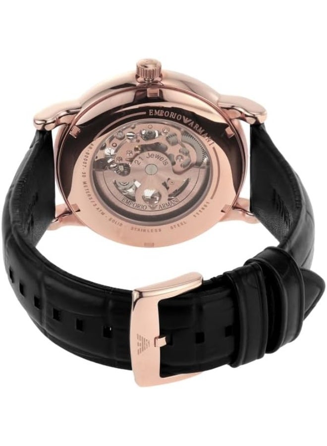 EMPORIO ARMANI Boys' Rose Gold Men's White Dial Leather Analog Watch AR60027 - Image 5