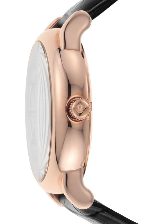 EMPORIO ARMANI Boys' Rose Gold Men's White Dial Leather Analog Watch AR60027 - Image 4