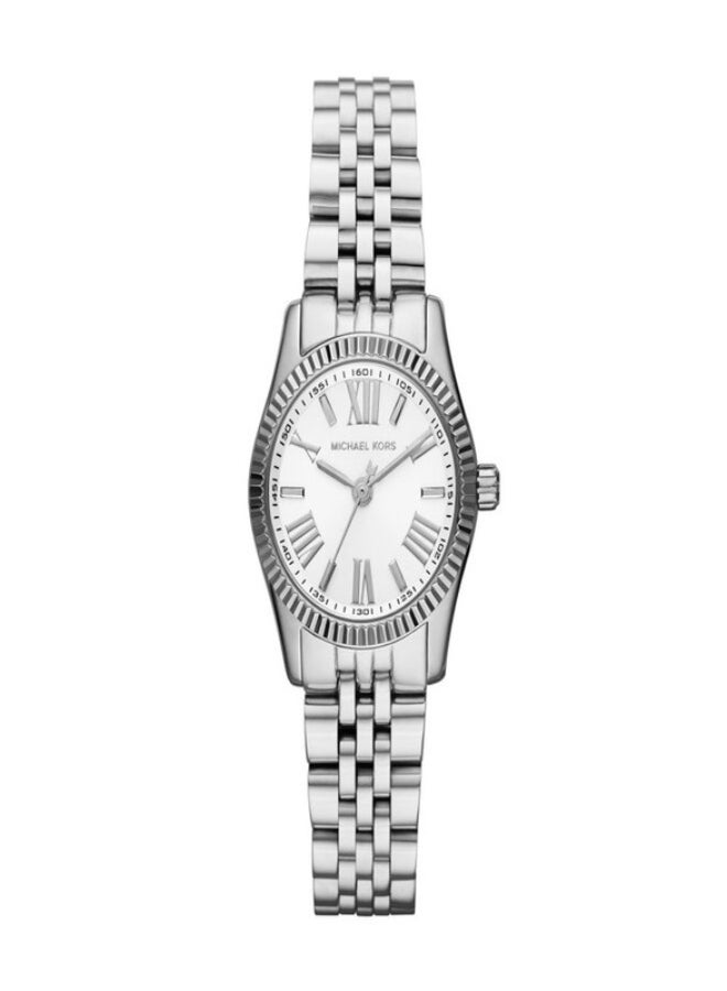 مايكل كورس ساعة كواتز نسائية كلاسيكية من الفولاذ المقاوم للصدأ الفضية MK3228 - Image 1
