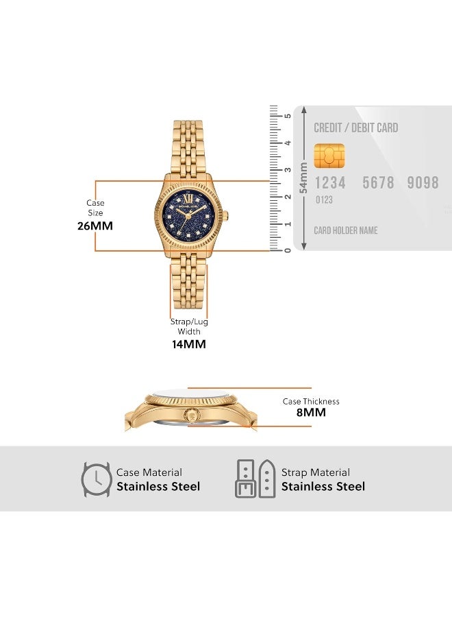 مايكل كورس ساعة نسائية ليكستون باللون الذهبي MK4802 - Image 5