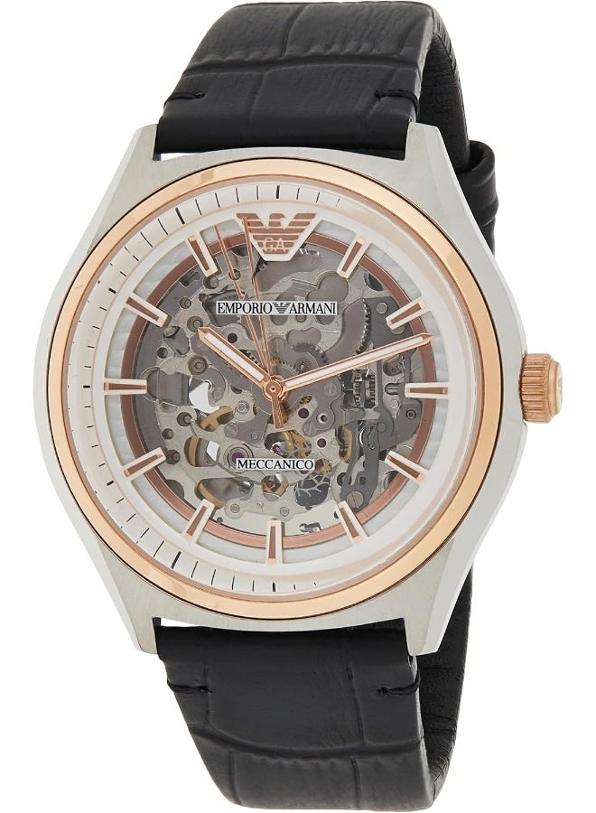 امبوريو ارماني Men's Men's White Dial Leather Analog Watch - AR60018 - Image 1