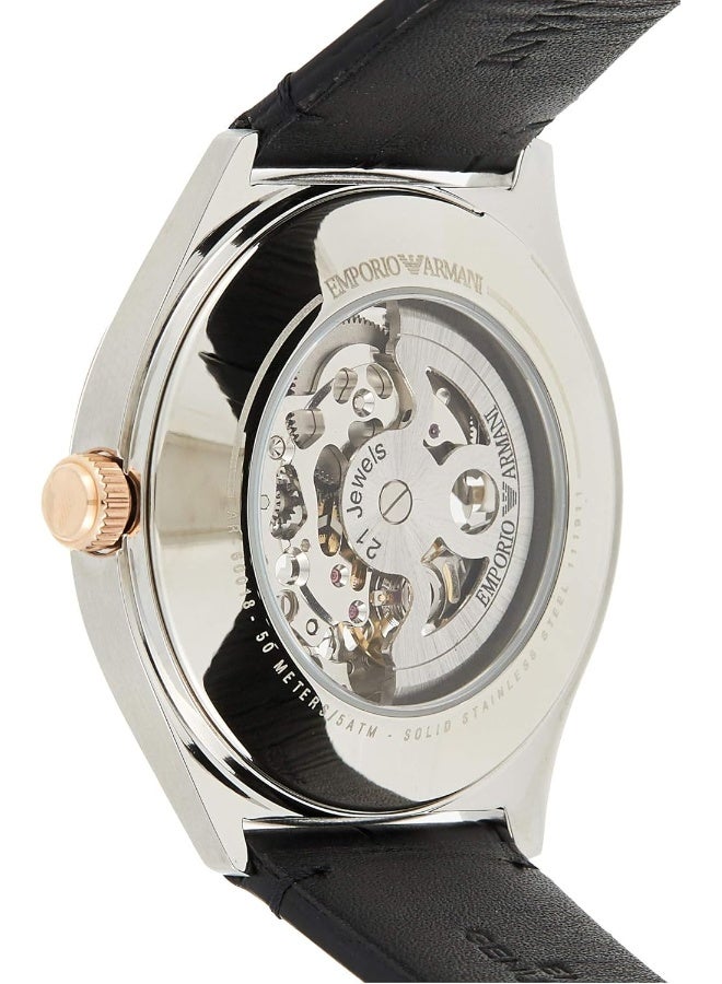 امبوريو ارماني Men's Men's White Dial Leather Analog Watch - AR60018 - Image 2