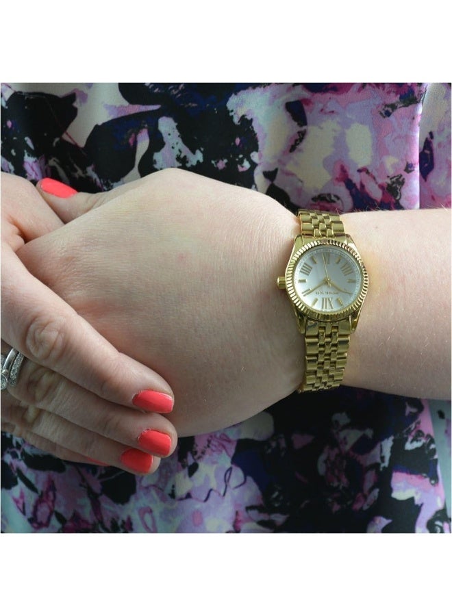 مايكل كورس ساعة كواتز نسائية، عرض تناظري وسوار من الفولاذ المقاوم للصدأ MK3229 - Image 2