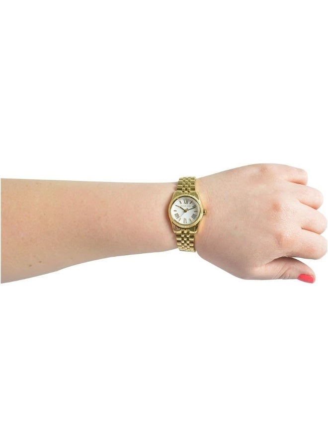 مايكل كورس ساعة كواتز نسائية، عرض تناظري وسوار من الفولاذ المقاوم للصدأ MK3229 - Image 3