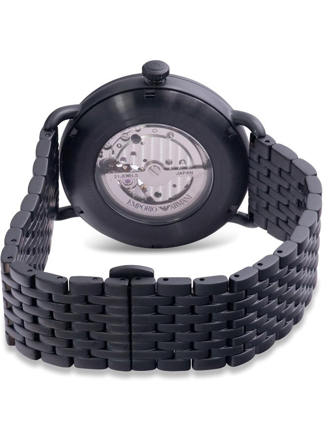 EMPORIO ARMANI Men's Aviator Automatic Analog Black Dial Men's Watch AR60025  - Image 2