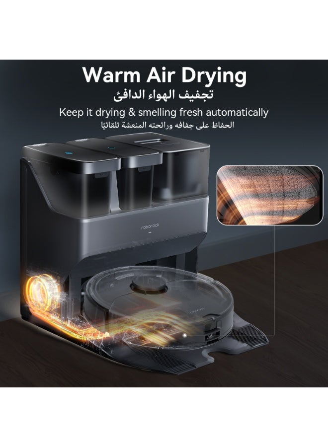 roborock S7 Max Ultra Robot Vacuum Cleaner with Auto Mop Washing/AutoDust Emptying/WarmAirDrying/AutoTankRefilling/DockSelf-cleaningVacuumCleaner(5500 Pa Active Obstacle Avoidance,App/Voice Control) 60 W S7 Max Ultra Black - Image 5